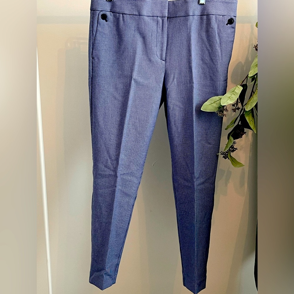 Loft Blue Gingham Pants - 14 - Marisa Fit